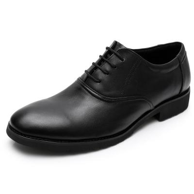 China Toe Lace Up Men's Office Stockings Manager's Shoes Waterproof Point Cut Genuine Leather Business Men's Formal Shoes for sale