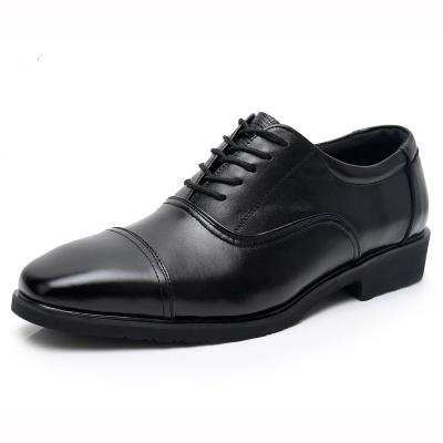 China Waterproof Lace Up Men's Office Low Cut Genuine Leather Business Formal Shoes Men's Manager's Shoes for sale