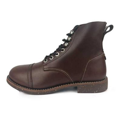 China Steel Toe Brown Color American Mens 6 Inch Good Toe Soft Grade Welted Leather Boots For Casual And Outdoor for sale