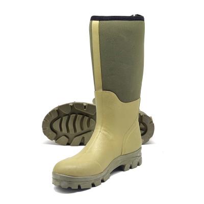 China Waterproof Mens Farmer Boots Waterproof Neoprene Wellington Work Rubber Boots for sale