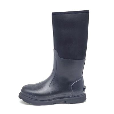 China Waterproof High Quality Slip On Waterproof Neoprene Farmer Boots Wellington Work Wellies for sale