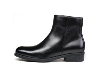 China Waterproof Riding Boots With Side Zipper Leather Top Rubber Sole for sale