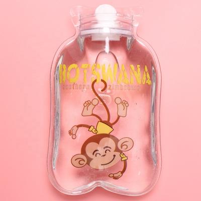 China Handsome & Portable Hot Warmer 18*12cm Transparent Comfortable Mini Hot Water Bags Filled With Belly Treasure Cartoon Hand Water for sale