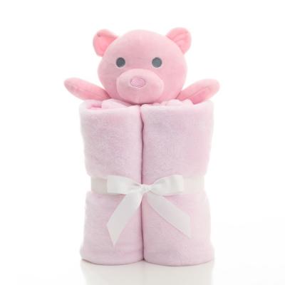 China Handsome & 2021 Baby Colorful Comfortable Plush Polyester Security Blanket for sale