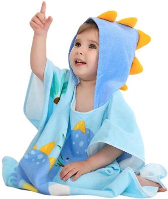 China Hooded 100% Cotton Poncho Compressed Towel Baby Beach Towel Children Bath for sale