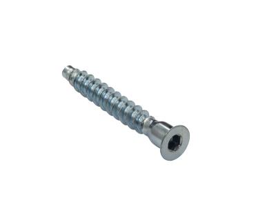 China Flat Made In China Competitive Price White Galvanized Hex Deep Hole Confirmate High Quality Screw For Wood for sale