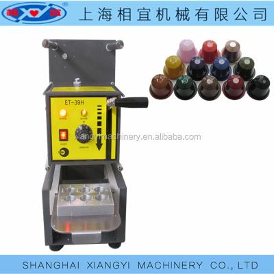 China Beverage Manual semi-automatic coffee capsule plastic cup sealing machine for sale