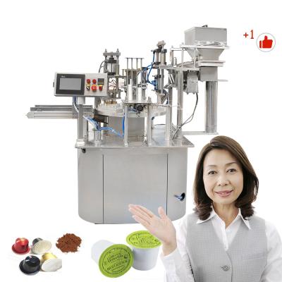 China Chemical 2 Cup coffee capsule packing machine/coffee powder filling machine/rotary coffee capsule fill seal machine for sale