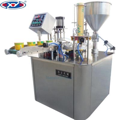 China Food shanghai factory price paper cup yogurt/juice/ice cream filling sealing machine for sale