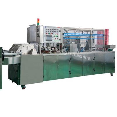 China PLC  control   engine driven and pnuematic Water Milk Juice Yogurt Jelly Ice Cream Cup Filling Sealing Machine for sale