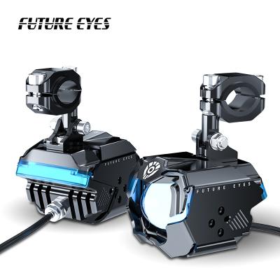 China Aluminum FUTURE EYES F30-P 120W Black Driving Safety Low Beam High Beam LED Headlight Motorcycle Auxiliary Lighting System for sale