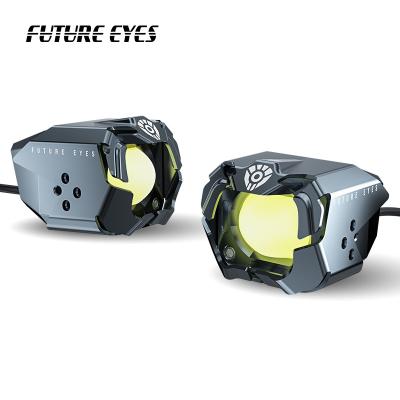 China FUTURE EYES F30 Aluminum Silver High Beam LED Warning Spotlight Motorcycles 60W Auxiliary Engine Lighting System for sale