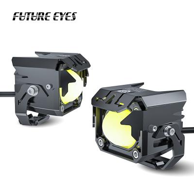 China Aluminum FUTURE EYES F20-X 60W Motorcycles Switch Beam Wireless Fog Headlamps Low And High Beam LED Projector Headlamp Auxiliary Pairs for sale