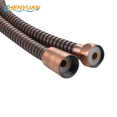 China Good quality modern red bronze shower hose from 304 stainless steel shower hose manufacturer for sale