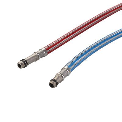 China 304 Stainless Steel Nylon Wire Modern Braided Hose Red and Blue Nylon Wire Hose for sale