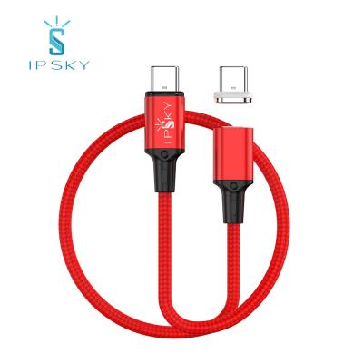 China Magnetic Charging Round Led Type 5A Universal Fast Mobile Phone Light Fast Cable Data Charger Magnetic Charging Charging Cable for sale