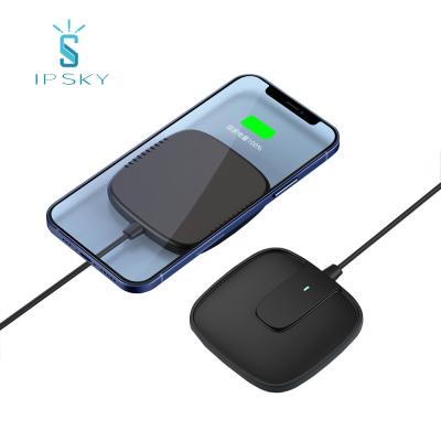 China Small Slim Connectable Body For Original IPSKY 15W Fast Charging Magnetic Fast Charging Connectable Wireless Mobile Phone For iPhone 12 Android Phone Charger for sale