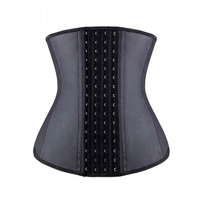 China 9 Antibacterial Steel Trainer Fajas Waist Shaper Slimming Girdle Woman Tummy Control Sports Belt Latex 4 Row Hook for sale