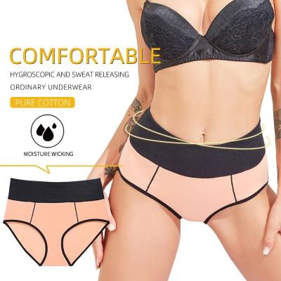 China 100% Cotton Breathable Seamless High Briefs Pantys Waist Brief Shorts Sexy Sports Bragas Plus Size Women's Underwear for sale