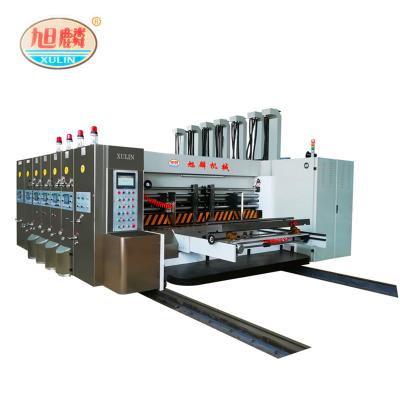 China xulinpackaging premium two color printer high speed rotary card printer slotter die cutter machine for sale