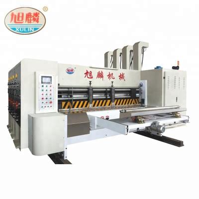 China 250-700gsm Dongguang carton printing machine with die cutting and slotting machine can make pizza boxes for sale