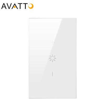 China AVATTO 100V-240V US/AU Stepless Home Standard Triac Dimming Tuya Wifi Smart Home Dimmer Wall Switch For Dimmable LED Strip Light Bulb for sale