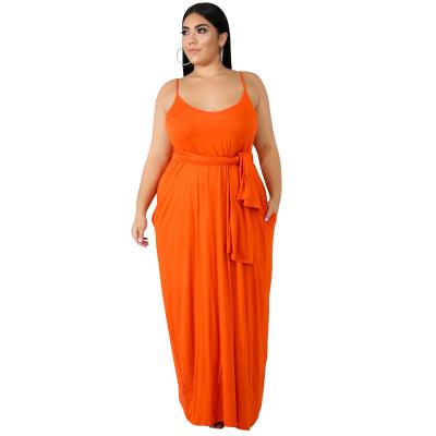 China Hot Sale Washable Washable Plus Size 5XL Maxi Plus Size Women Dress Ladies Sleeveless Bandage Dresses Loose Fit Summer for sale