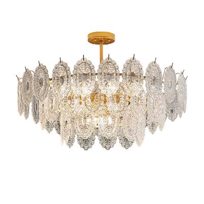 China Home Decoration LED Crystal Pendant Lamp Unique Modern Style Luxury Warm Villa Light Product for sale