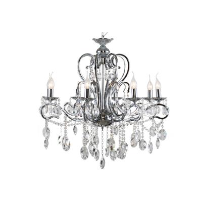 China Modern Luxury European Vintage Lobby Hotel Lobby Candle Glass Classic Crystal Chandelier Light Large for sale