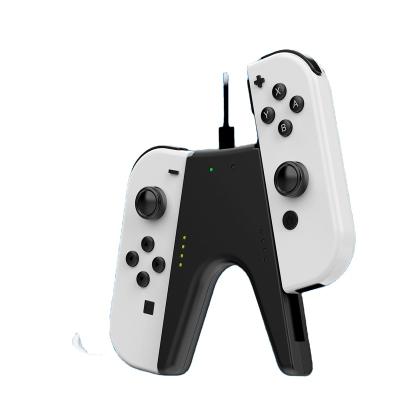 China Small and Light 2 in 1 V-Handle Grip V-Shaped Charging Bracket for Nintendo Switch Oled Switch for Joy-Con for sale