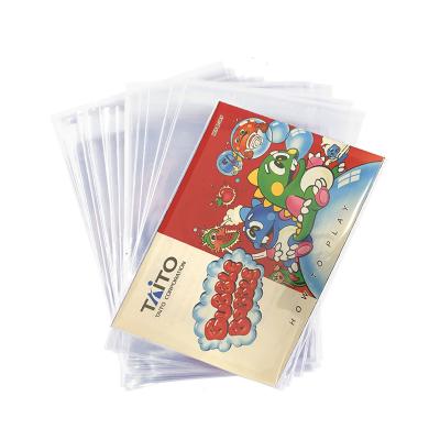 China Self Adhesive Design Transparent OPP Plastic Self Adhesive Protective Sleeve Insert Bags For Nintendo NES Entertainment System Instruction Booklet for sale