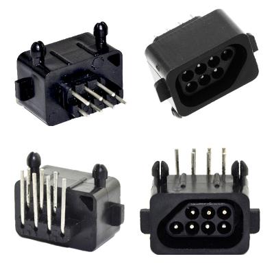 China Reparing Component Repair Parts 7 180 Degree Right Angel Pin Console Sockets Good 90 Degree Connector Female Black For NES Nintendo Entertainme for sale