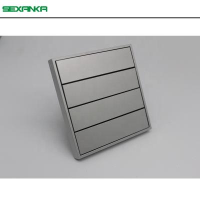 China Automation Control SEXANKA KNX EIB Smart Home Atomation System 4 Strip Metal Push Button Wall Smart Lamp Switch for sale