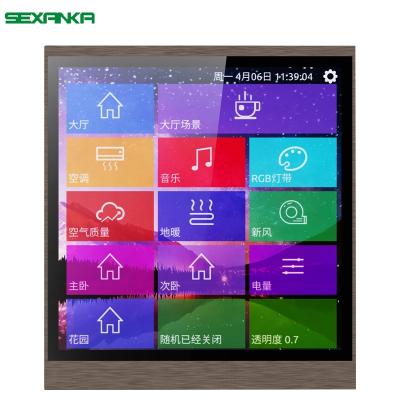 China KNX EIB Smart Home Building Control System SEXANKA OEM KNX Smart Home EIB Building Automatic System 4 Inch Touch Screen Smart Wall Switch for sale