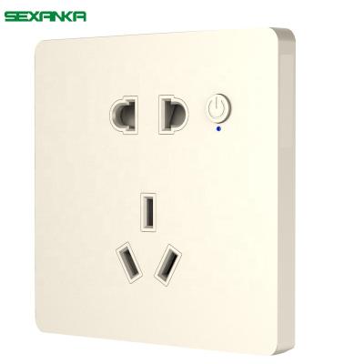 China Smart Automation Control SEXANKA Zigbee Smart Home Automation System Wall Switch Socket for sale