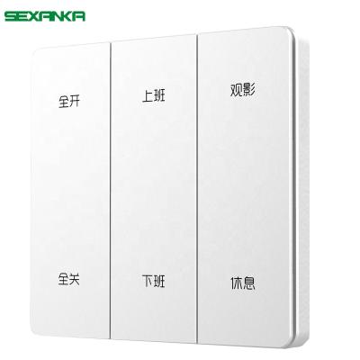 China Automation Control SEXANKA Zigbee Smart Home Automation System 3 Button Scene Smart Home Zigbee Wireless Wall Light Switches for sale