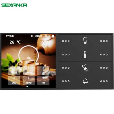 China OEM KNX Smart Home Switching SEXANKA EIB Building Automatic System New Series Smart Touch Screen Wall Switches for sale