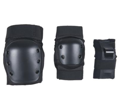 China Black Roller Skating Pads Knee Elbow Pads Wrist Guards Six Pack Set for sale