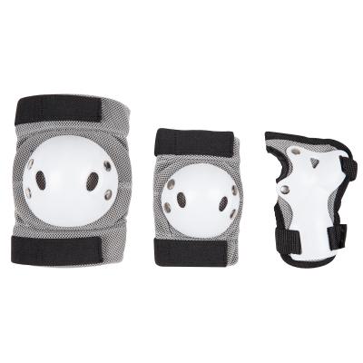 China Grey Roller Skating Protective Gear 3 IN 1 Knee Elbow Wrist Pad Protective Gear Set for sale