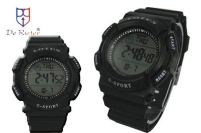 China Environmental-friendly plastic digital  movement 1 - 10 ATM waterproof Sports Watches for sale