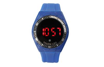 China Reloj electrónico del silicón LED Digital del reloj del deporte azul de los muchachos en venta