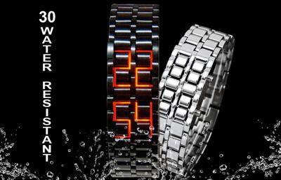 Chine Montre samouraï de la lave LED de fer d'homme de Skmei, montre-bracelet de LED Digital à vendre