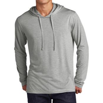 China Men's Anti-Wrinkle Poly Hoodie Light Gray Heather 75/13/12 Self-Fabric Hood Cotton/Rayon 3 Panel and Tri Wicking Sleeve Blend Cords Long for sale