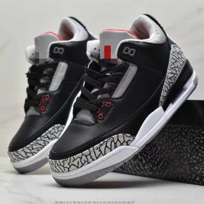 China Brand Zapatillas Alexandered Nikeeliedlys Trendy Men's Sports Black Sneakers Air 3s Cement Retro Wholesale Popular Basketball Shoes Womens Running Shoes Aj3 for sale