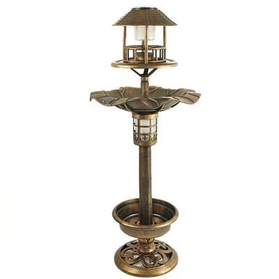 China Traditional antique style garden decoration furniture giardino mobili DA brown vogelbad vogelbad washbasin bird feed for sale