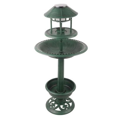 China Traditional Copper Effect Broze Bird Feeder Solar Powered Bath Planter Hotel for sale