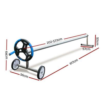 China Factory Best Easy Selling Telescopic Manual Roller for Outdoor Swimming Pool Cover, Swimming Pool Cover Roller for sale