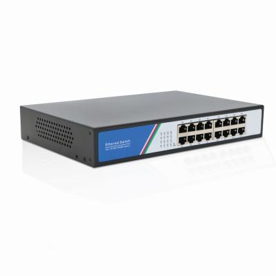 China In Stock VLAN Support 16 Rj45 Ports Gigabit Ethernet Desktop Switch Network Switch VLAN Hub Switch Fast Ethernet for sale