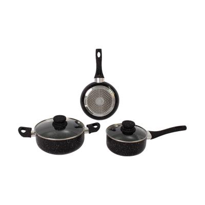 China Good Price Sustainable Kitchen Household Supplies Nonstick Cookware Set Nonstick Kitchen Pot Cookware Set for sale