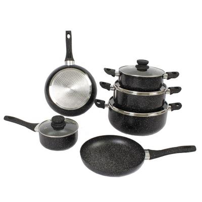 China Best Selling Sustainable PFOA Free Coating Easy To Clean Non Stick Aluminum Cookware Set for sale